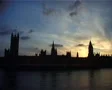 Houses of Parliament at Sunset, London circa 2004 SD Footage