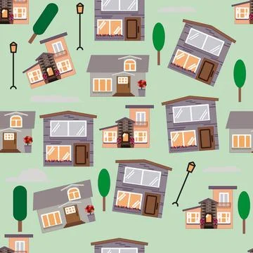 Houses pattern Stock Illustration