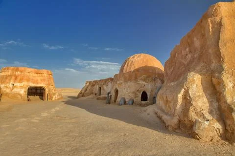 Houses in the Sahara Stock Photos