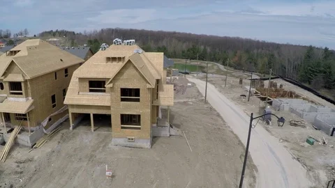 Houses under construction, Video stock 69735667