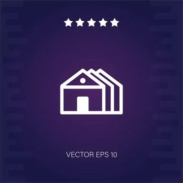 Houses vector icon Stock Illustration