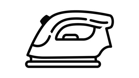 Housework iron icon animation 動画素材 153088516