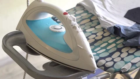 Housework, ironing, steam handling. Clouse up Stock Footage 157366151