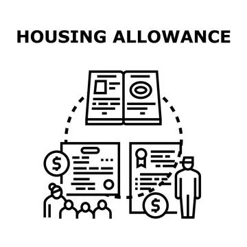 Housing allowance program providing financial support for families Illustration