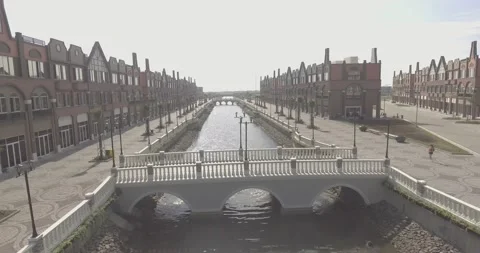 HOUSING WITH A BRIDGE Video stock 239539879