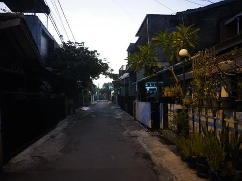 Housing complex at dawn Stock Photos