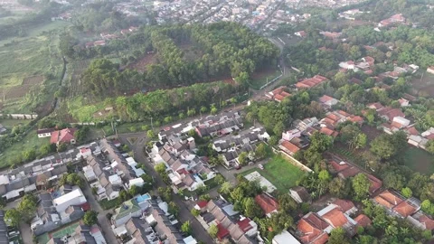 The housing complex is surrounded by trees Stock Footage 260200240