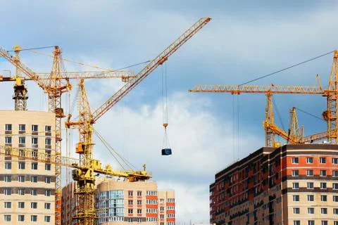 Housing construction in the background Fotos Stock
