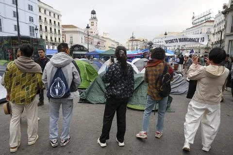 Housing crisis protests continue in Spain, Madrid - 02 Oct 2026 Stock Photos