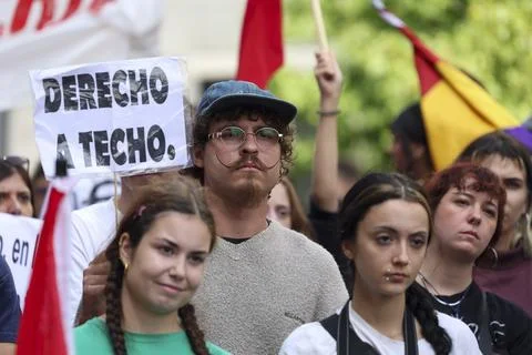 Housing crisis protests continue in Spain, Madrid - 02 Oct 2026 Stock Photos