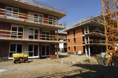 Housing development in construction  industry Stock Photos