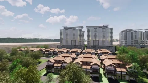 Housing Development. Stock Footage 252053277