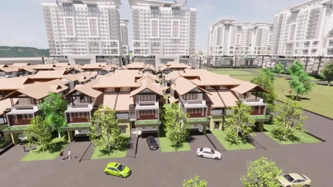 Housing Development. Stock Footage 252053593