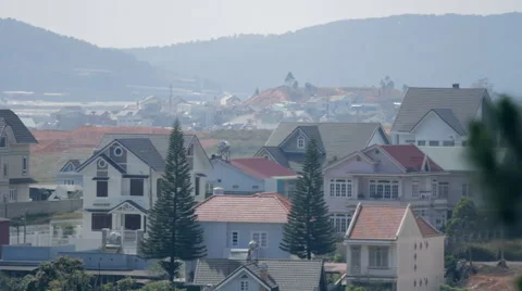 Housing different architecture Stock Footage 48784994