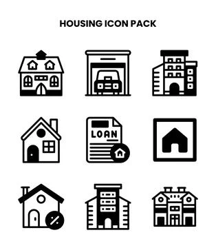 Housing DuoTone Graphics Icons Pack Ilustración de archivo