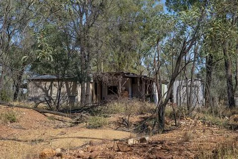 Housing On The Gem Fields In Outback Australia Stock Photos