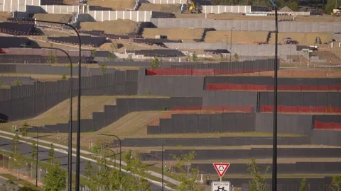 Housing lots ready for construction in the upper section of the SkyRidge Stock Footage 346382518
