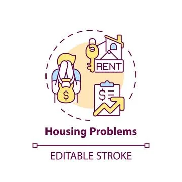 Housing problems concept icon Stock-Illustration