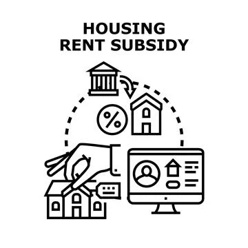 Housing rent subsidy program offering financial assistance Illustration