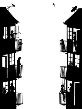 Housing side panels Stock Illustration