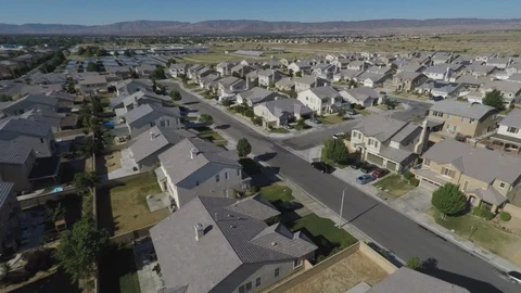 Housing track desert Stock Footage