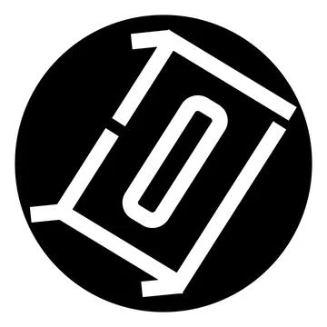 Housing zero icon in circular minimalist design Stock Illustration