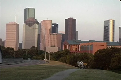 Houston with bicycles Stock Footage 149921