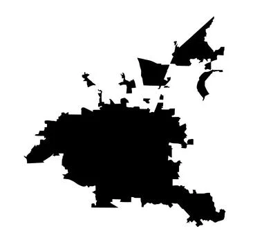 Houston city map vector silhouette illustration Ilustração Stock