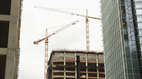 Houston Cranes 01 Stock-Footage 63614783