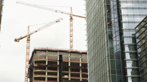 Houston Cranes 02 Video stock 63614765