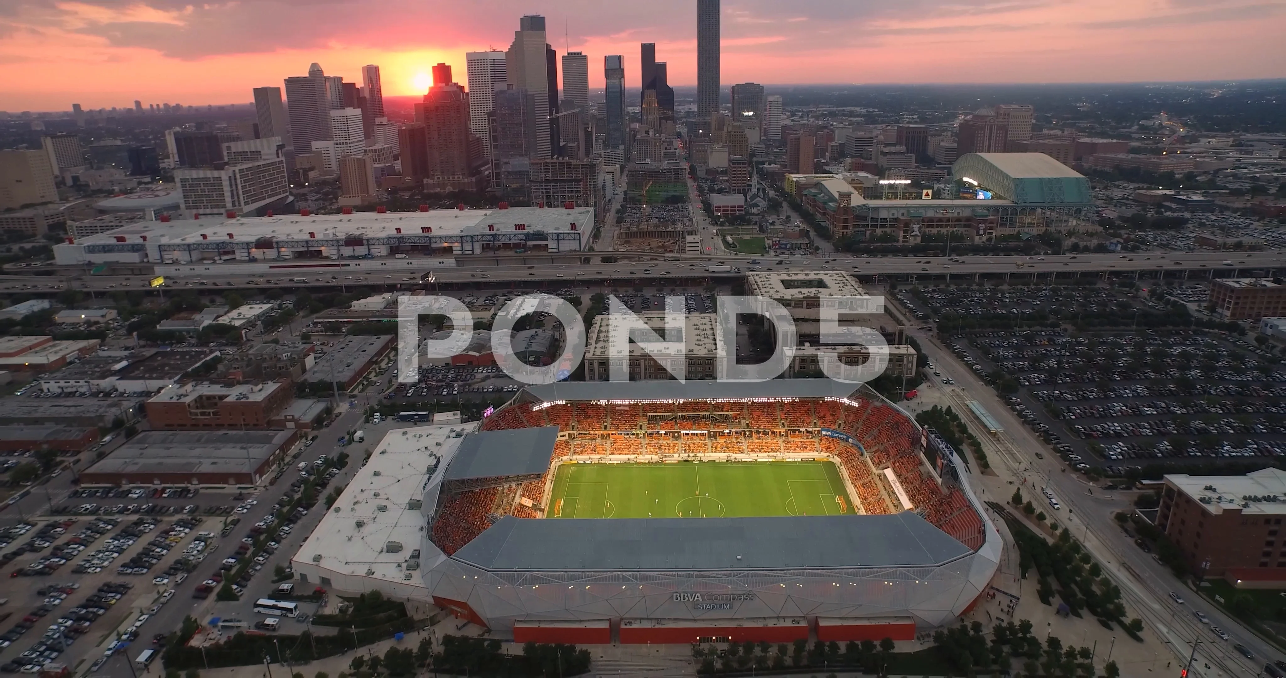 Aerial Of BBVA Compass Stadium in Houston