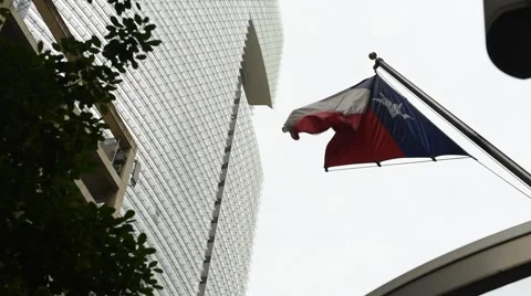 Houston Flag 03 Video stock 63614981