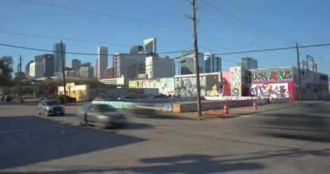 Houston Graffiti Park timelapse Stock Footage 304650939