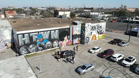 Houston Graffiti Wall 動画素材 205733928