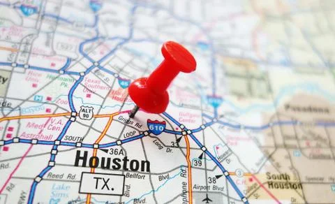 Houston map Stock Photos