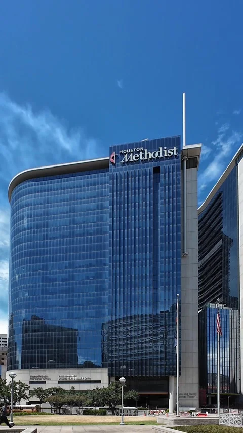 Houston Methodist Centennial Tower Vertical Stock Footage 344765732