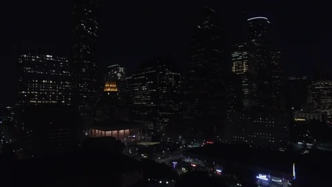 Houston at Night Stock Footage 90789716