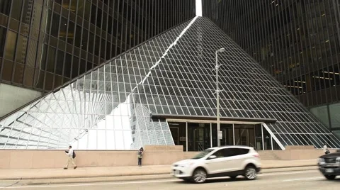 Houston Pan Up Bldg 01 Video stock 63615010