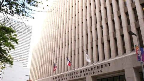 Houston PD Tilt Down Stock Footage 89287701