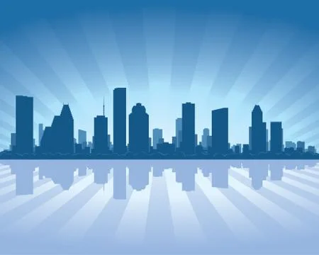 Houston skyline Stock Illustration