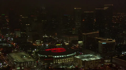 Houston Skyline Nighttime Stock Footage 39788746