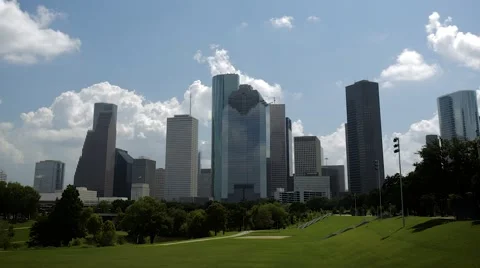 Houston Skyline Time Lapse Stock Footage 65135669