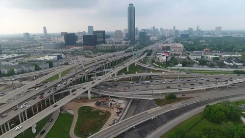 Houston skyline traffic Stock Footage 106359057