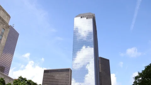 Houston Skyscraper Tilt Stock Footage 89287814