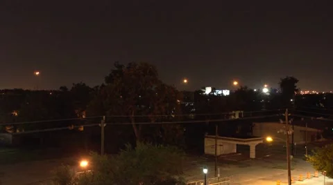 Houston Slow Shutter Speed with Traffic at night 库存影片 7907513