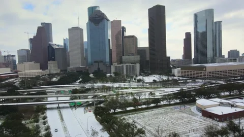 Aerial View Downtown Houston Stock Video Footage | Royalty Free Aerial ...