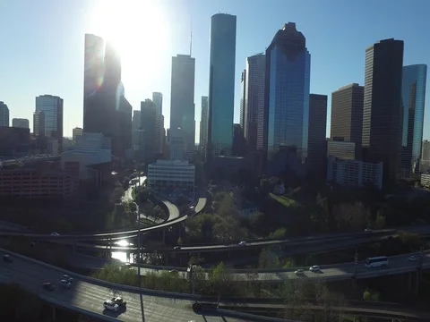 HOUSTON TEXAS SKYLINE Stockbeeldmateriaal 73294829