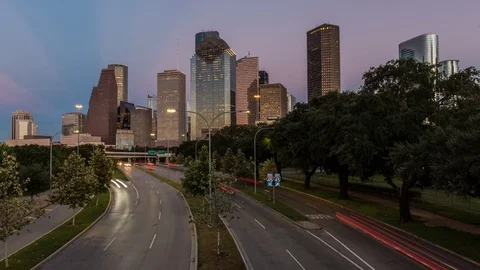 Houston, Texas Sunset Timelapse Vidéo 97241855