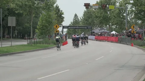 Houston, TX, US - May 22, 2022: Cyclists racing in the Houston Grand Criterium  Stock-Footage 195138656
