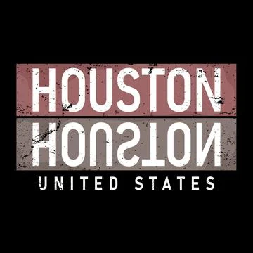 Houston typography design vector, for t-shirt, poster and other uses Stock Illustration
